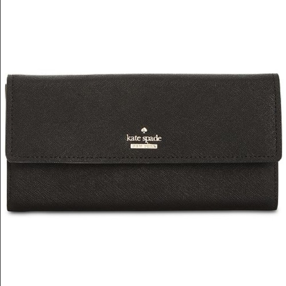 NWT Kate Spade Kinsley wallet in black
